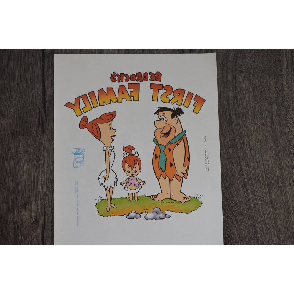 Vintage Flintstones Iron On Transfer 70s Bedrock First Family Graphic NOS A1041